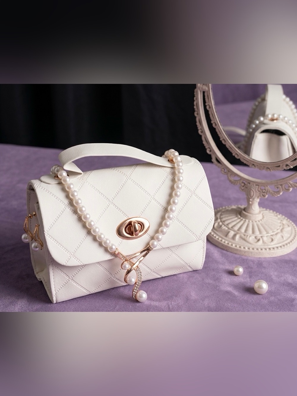 Small white cross body bag. Buy  one get one free deal.